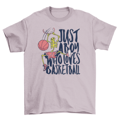 Skeleton basketball sport t-shirt - VirtuousWares:Global