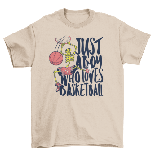 Skeleton basketball sport t-shirt - VirtuousWares:Global