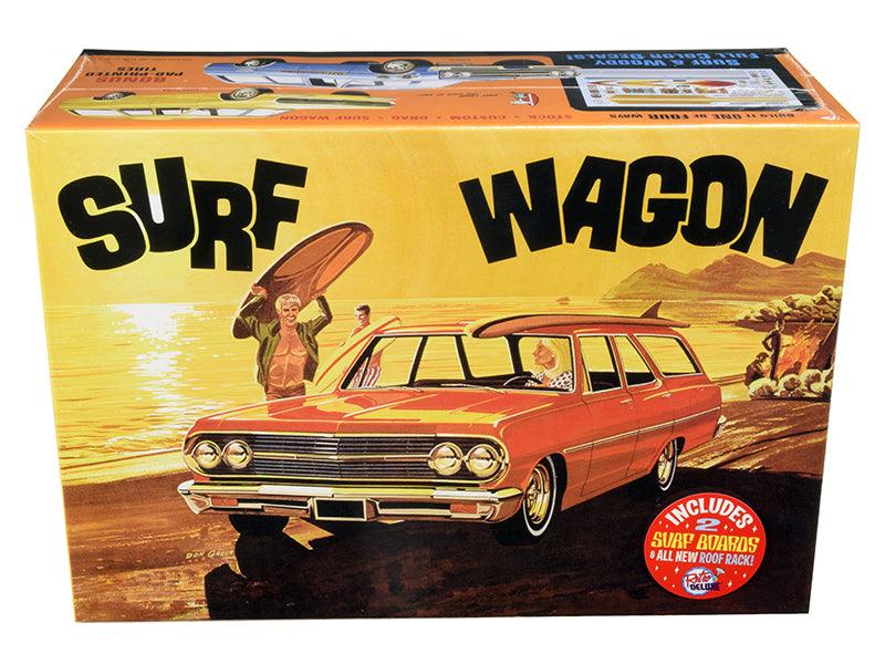 Skill 2 Model Kit 1965 Chevrolet Chevelle \Surf Wagon\" with Two Surf - VirtuousWares:Global