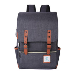 Slim Backpack ,College, School and Business Fits 15-inch Laptop-Black - VirtuousWares:Global