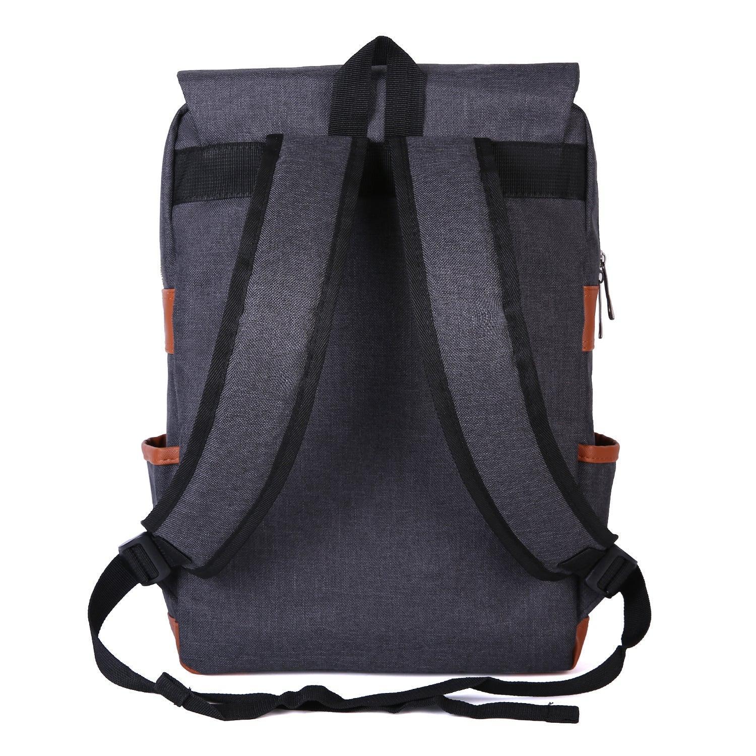 Slim Backpack ,College, School and Business Fits 15-inch Laptop-Black - VirtuousWares:Global