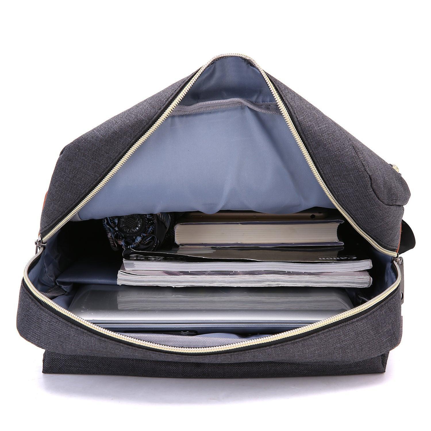 Slim Backpack ,College, School and Business Fits 15-inch Laptop-Black - VirtuousWares:Global