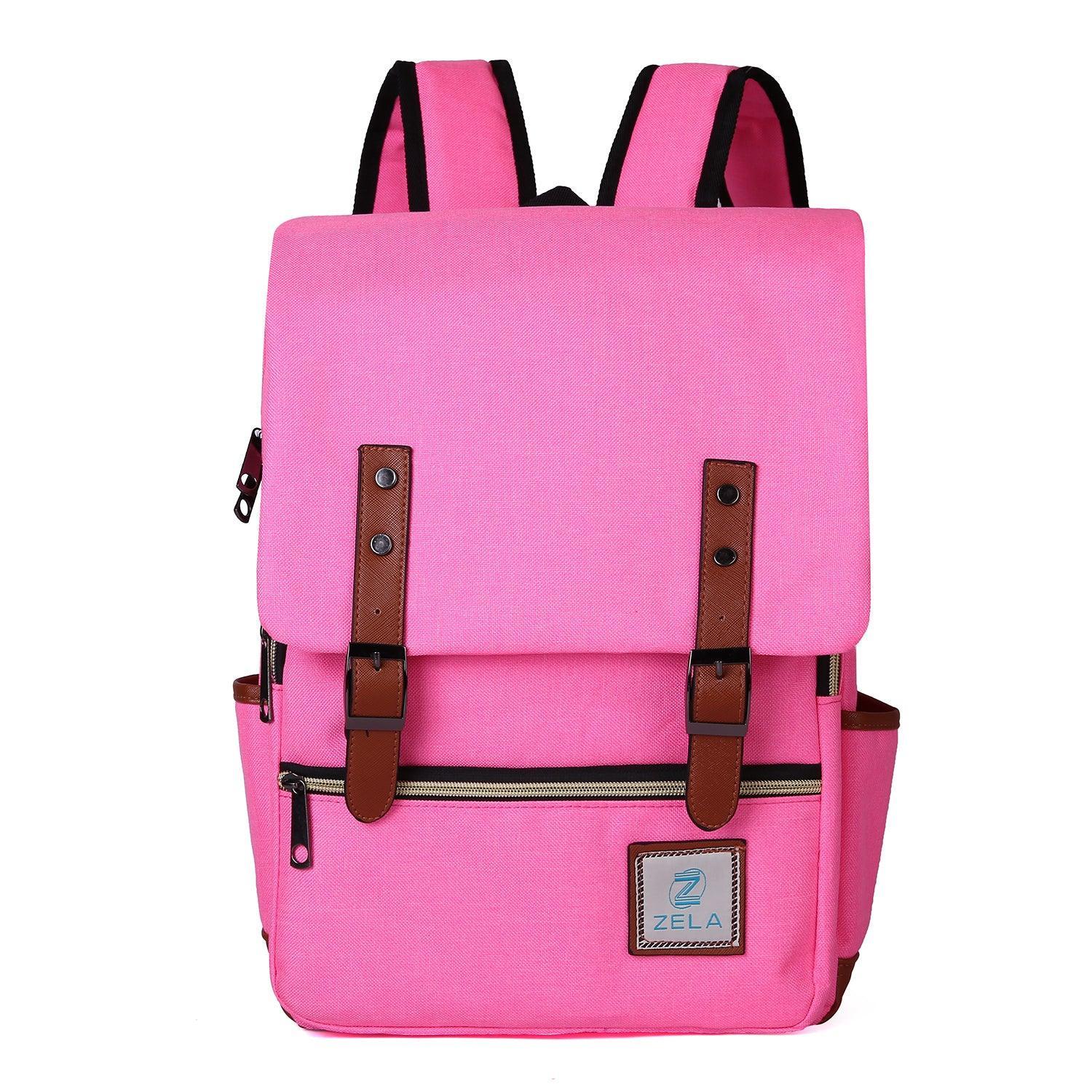 Slim Backpack College,School and Business Fits 15-inch Laptop-Hot Pink - VirtuousWares:Global