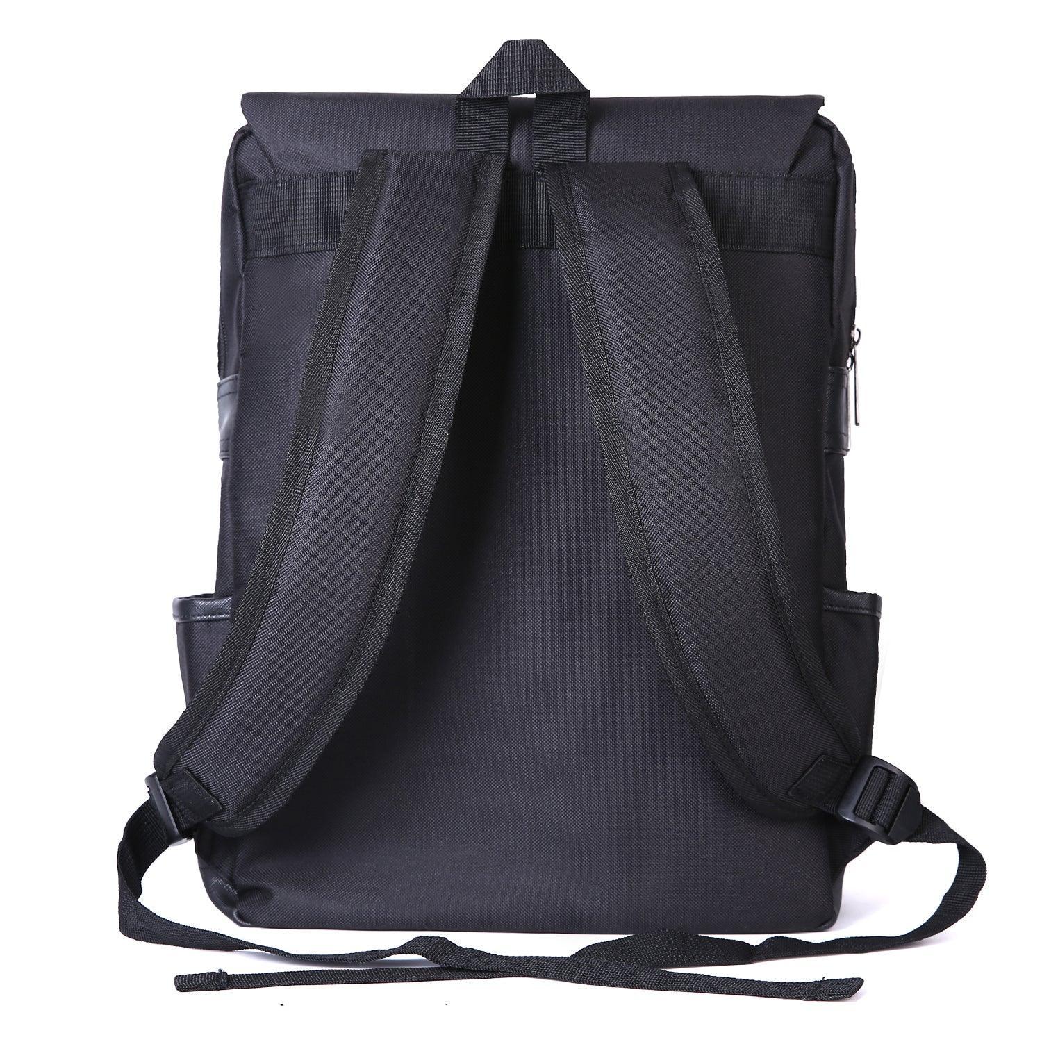 Slim Backpack,College, School & Business Fits 15-inch Laptop-All-Black - VirtuousWares:Global