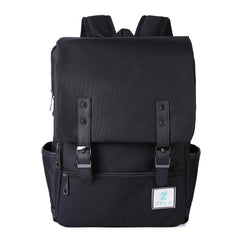 Slim Backpack,College, School & Business Fits 15-inch Laptop-All-Black - VirtuousWares:Global