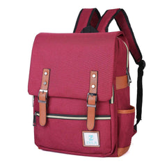 Slim Backpack,College,School &Business Fits 15-inch Laptop-Wine Red - VirtuousWares:Global
