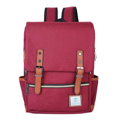 Slim Backpack,College,School &Business Fits 15-inch Laptop-Wine Red - VirtuousWares:Global