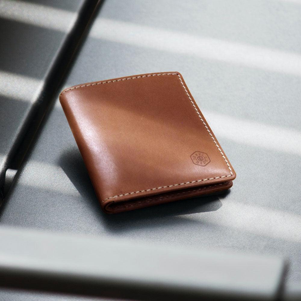 Slim Bifold Wallet with Coin Pouch, Tan - VirtuousWares:Global