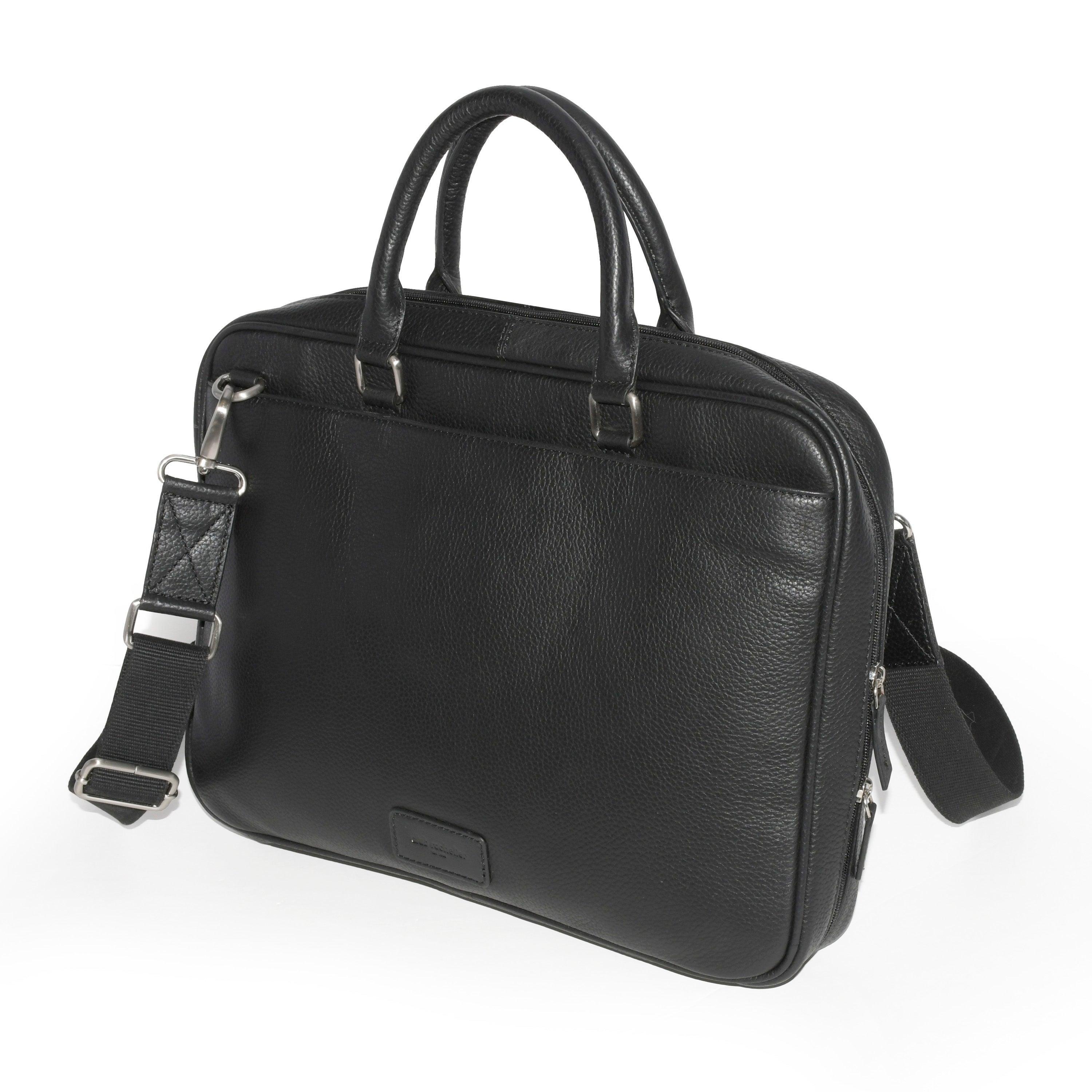 Slim Open Flap Briefcase with Top Handles - VirtuousWares:Global