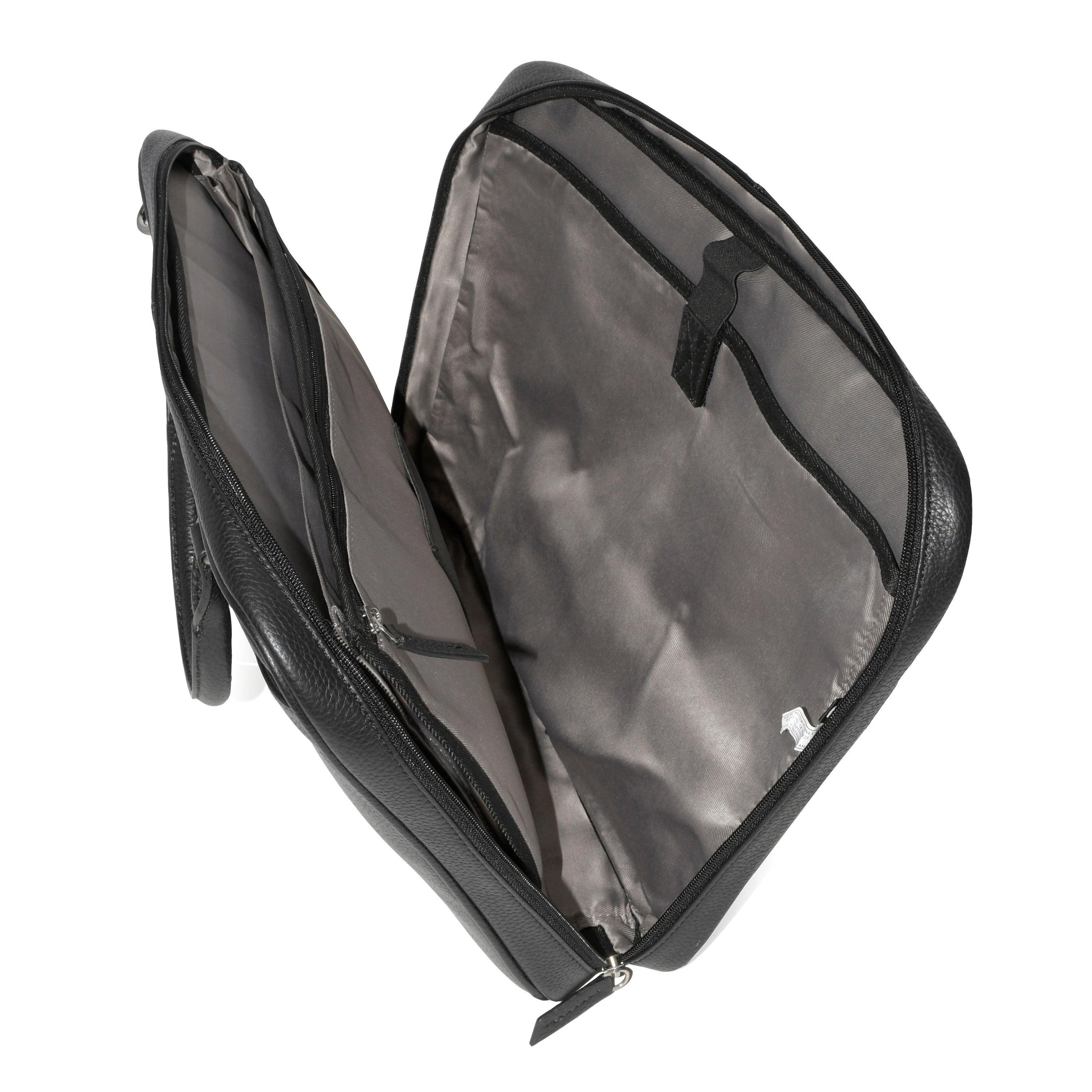 Slim Open Flap Briefcase with Top Handles - VirtuousWares:Global