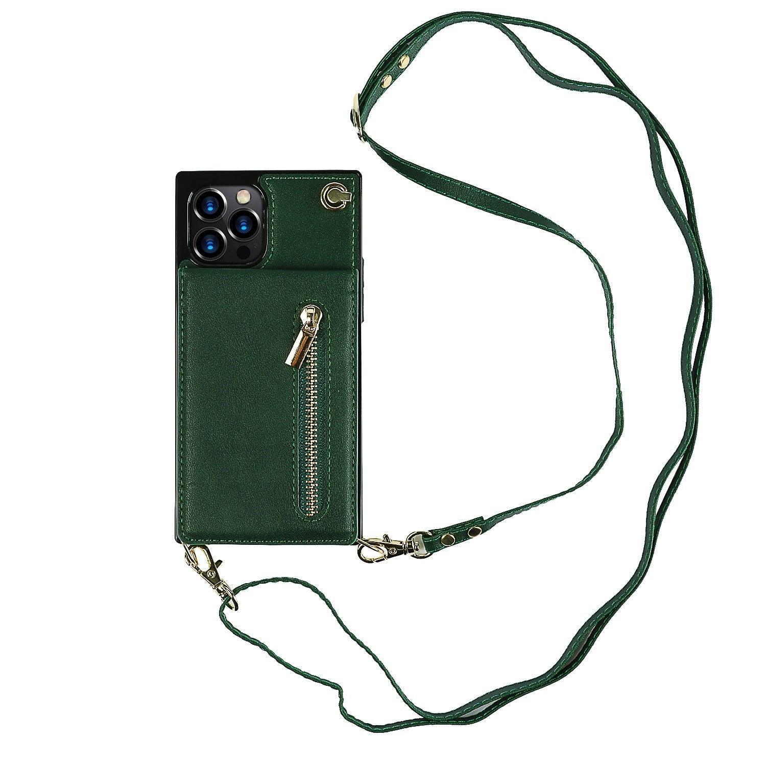 Slim Zipper Wallet Back Case for iPhone With Crossbody Strap - VirtuousWares:Global