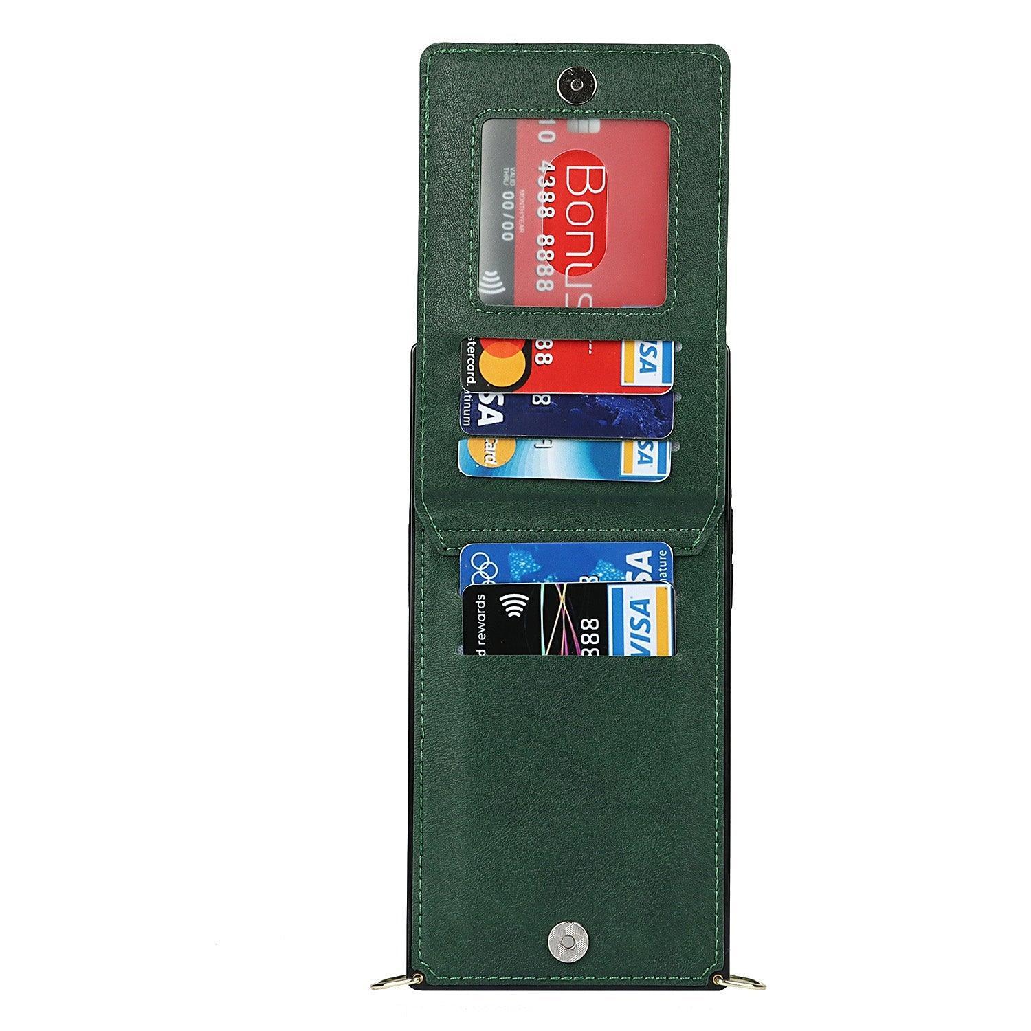 Slim Zipper Wallet Back Case for iPhone With Crossbody Strap - VirtuousWares:Global