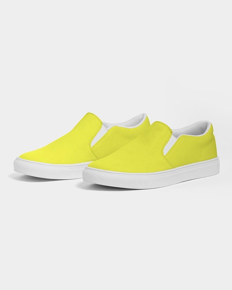 Slip-on Women's Sneakers - Yellow Canvas Sports Shoes - VirtuousWares:Global