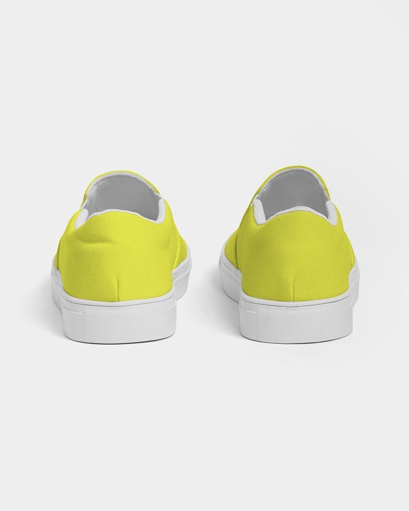 Slip-on Women's Sneakers - Yellow Canvas Sports Shoes - VirtuousWares:Global