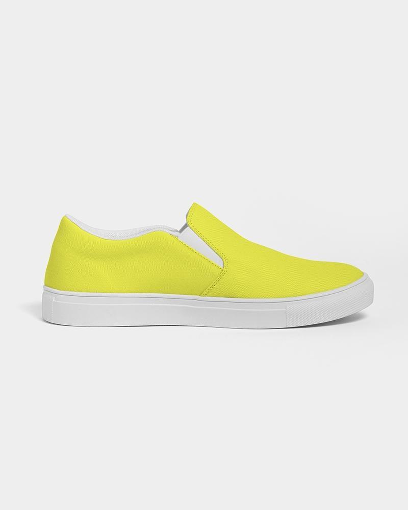 Slip-on Women's Sneakers - Yellow Canvas Sports Shoes - VirtuousWares:Global