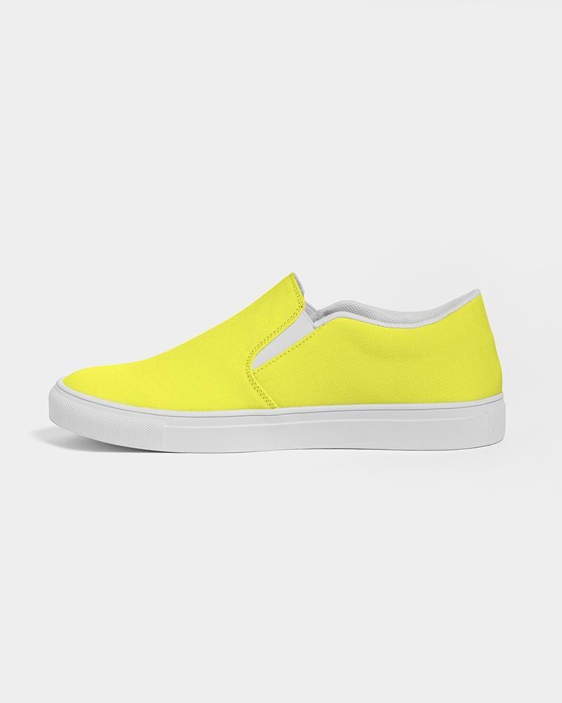 Slip-on Women's Sneakers - Yellow Canvas Sports Shoes - VirtuousWares:Global