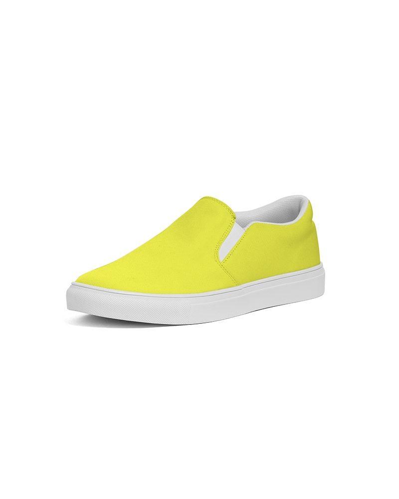 Slip-on Women's Sneakers - Yellow Canvas Sports Shoes - VirtuousWares:Global