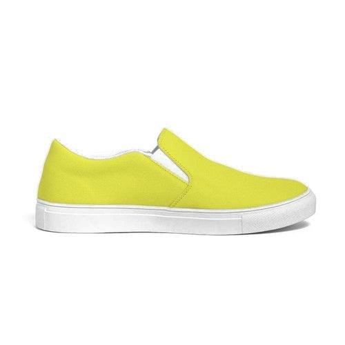 Slip-on Women's Sneakers - Yellow Canvas Sports Shoes - VirtuousWares:Global