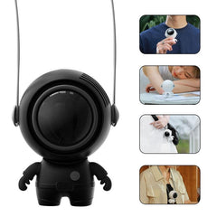 Small Handheld Personal Neck Fans USB Rechargeable Astronaut - VirtuousWares:Global