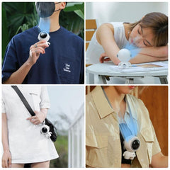 Small Handheld Personal Neck Fans USB Rechargeable Astronaut - VirtuousWares:Global