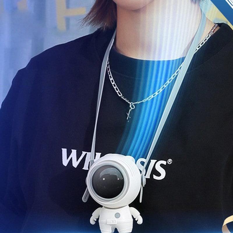 Small Handheld Personal Neck Fans USB Rechargeable Astronaut - VirtuousWares:Global