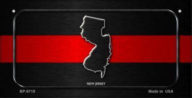 Smart Blonde BP-9719 New Jersey Thin Red Line Novelty Bicycle License - VirtuousWares:Global