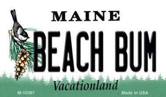 Smart Blonde M-10397 3.5 x 2 in. Beach Bum Maine State License Plate M - VirtuousWares:Global