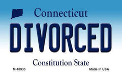 Smart Blonde M-10933 3.5 x 2 in. Divorced Connecticut State License Pl - VirtuousWares:Global