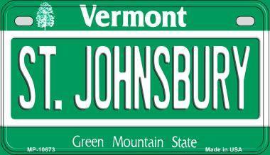 Smart Blonde MP-10673 7 x 4 in. St Johnsbury Vermont Novelty Metal Mot - VirtuousWares:Global