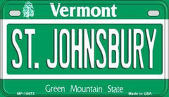 Smart Blonde MP-10673 7 x 4 in. St Johnsbury Vermont Novelty Metal Mot - VirtuousWares:Global