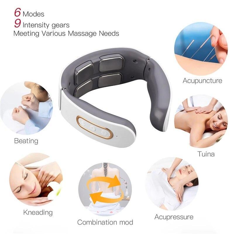 Smart Electric Neck Massager Wireless Shoulder Body Massager 6 Modes - VirtuousWares:Global