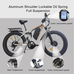 SMLRO V3 Electric Bike 2000W 48V 22.4AH Fat Tire Bike 26 Inch Mountain - VirtuousWares:Global