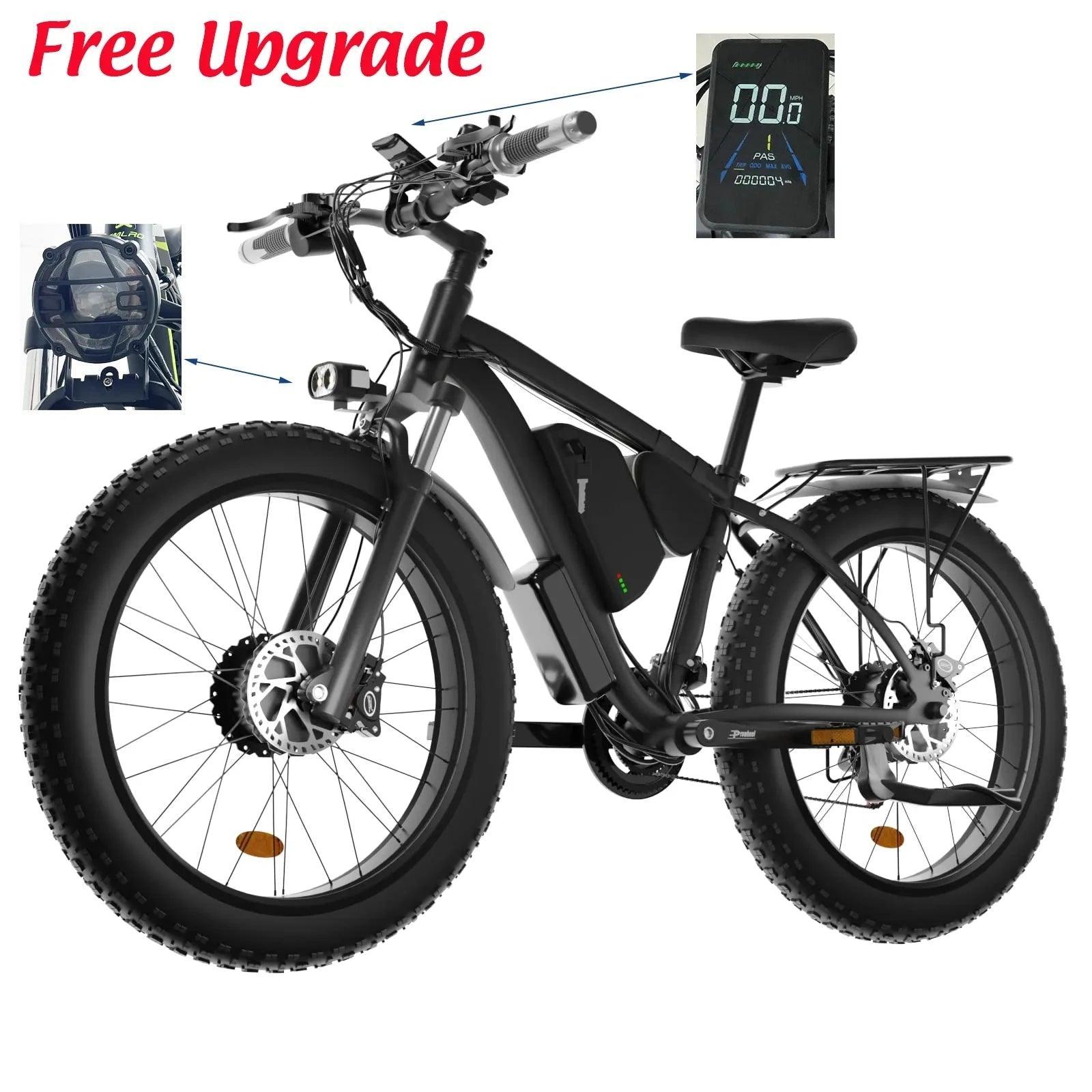 Smlro XDC600 Pro Electric Fat Tire Bike 48V 26 Inch 2000W Double Motor - VirtuousWares:Global