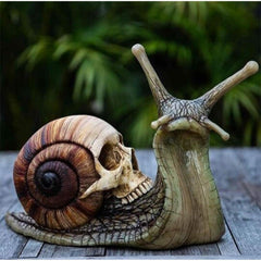 Snail Skull Sculpture Gothic Decoration Snail Statue - VirtuousWares:Global