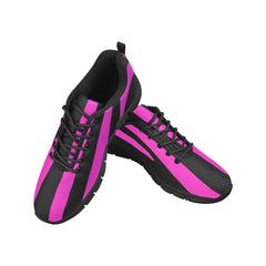 Sneakers For Women, Black And Purple Stripe - Running Shoes - VirtuousWares:Global