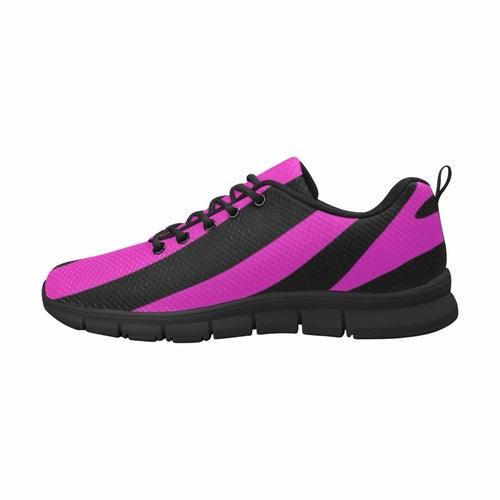 Sneakers For Women, Black And Purple Stripe - Running Shoes - VirtuousWares:Global