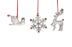 Snowflake Christmas Tree Ornament Decorations Set of 4 - VirtuousWares:Global