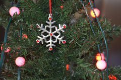 Snowflake Christmas Tree Ornament Decorations Set of 4 - VirtuousWares:Global