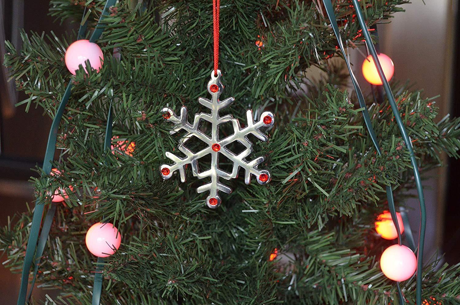 Snowflake Christmas Tree Ornament Decorations Set of 4 - VirtuousWares:Global