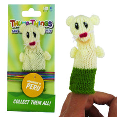 Snowman Finger Puppet (dark blue scarf) - VirtuousWares:Global