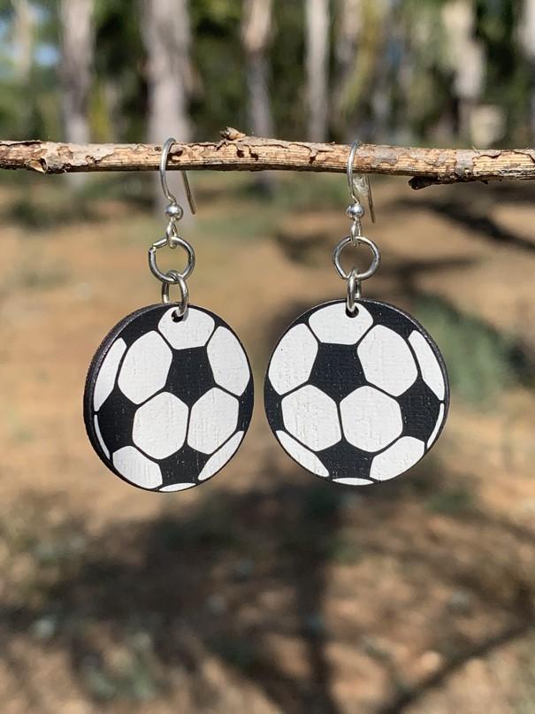 Soccer Ball Earrings # 1370 - VirtuousWares:Global