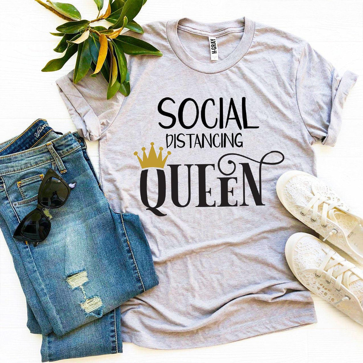 Social Distancing Queen T-shirt - VirtuousWares:Global