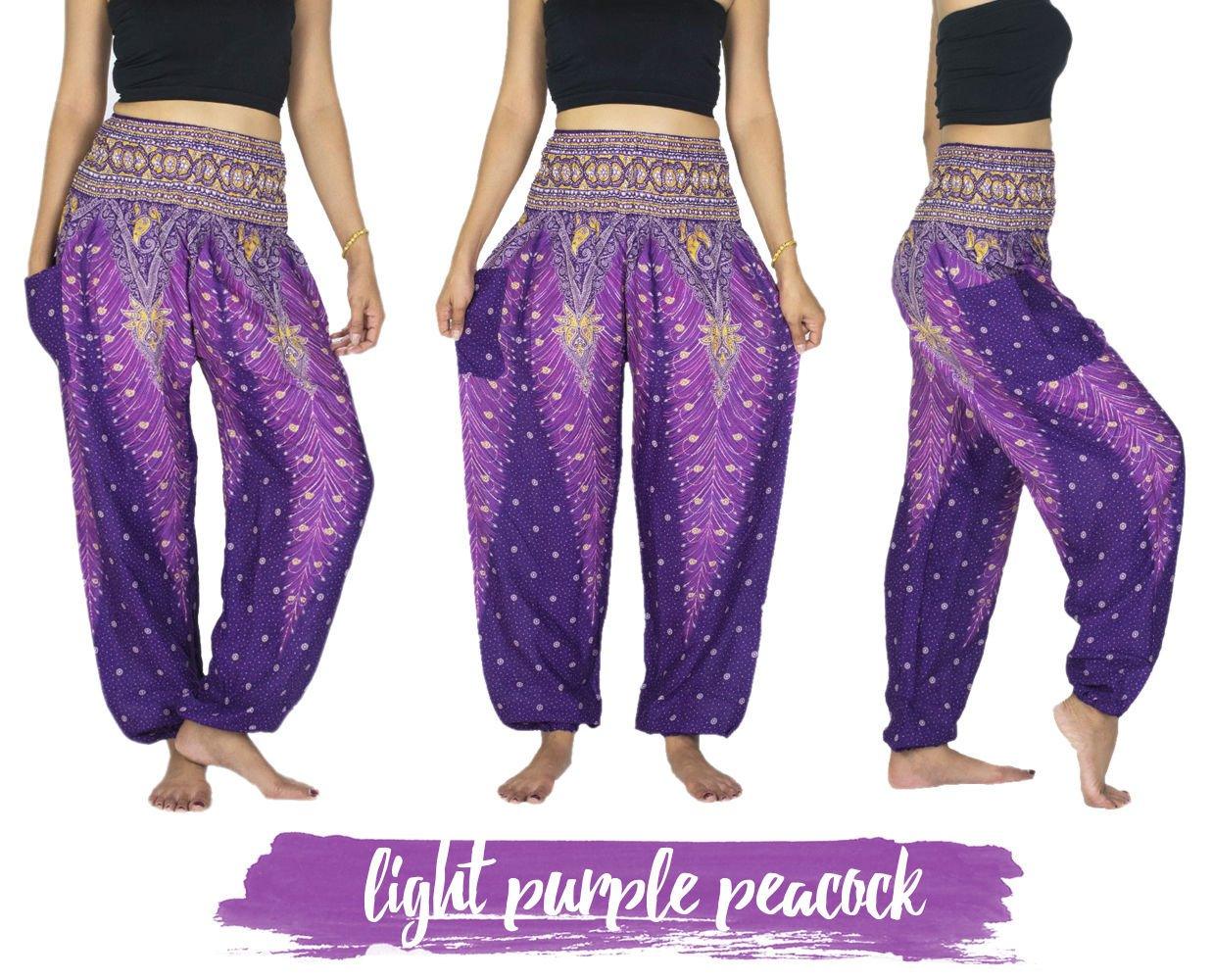 Soft Rayon Peacock Trouser, African High waist women light pant - VirtuousWares:Global