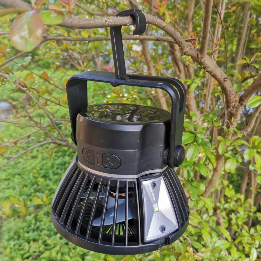 Solar Camping Light Foldable Fan Hanging Hook Rechargeable - VirtuousWares:Global