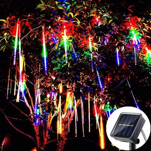 Solar LED Meteor Shower Rain Lights Holiday String Lights Waterproof - VirtuousWares:Global