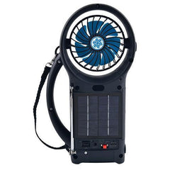 Solar Power Bluetooth Speaker with FM Radio / LED Torch Light / Fan - VirtuousWares:Global