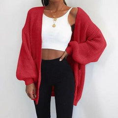 Solid Color Knitted Sweater Cardigan - VirtuousWares:Global