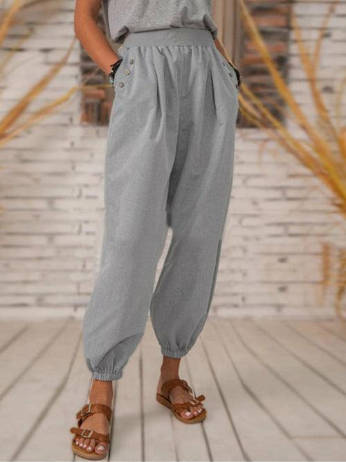 Solid Color Pocket Long Pant - VirtuousWares:Global