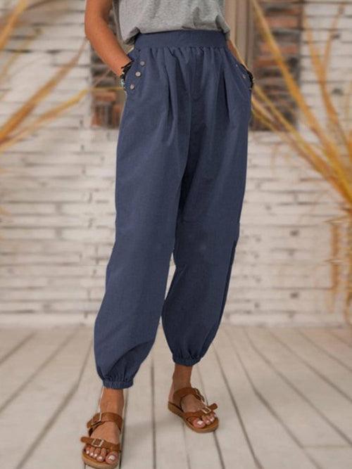 Solid Color Pocket Long Pant - VirtuousWares:Global