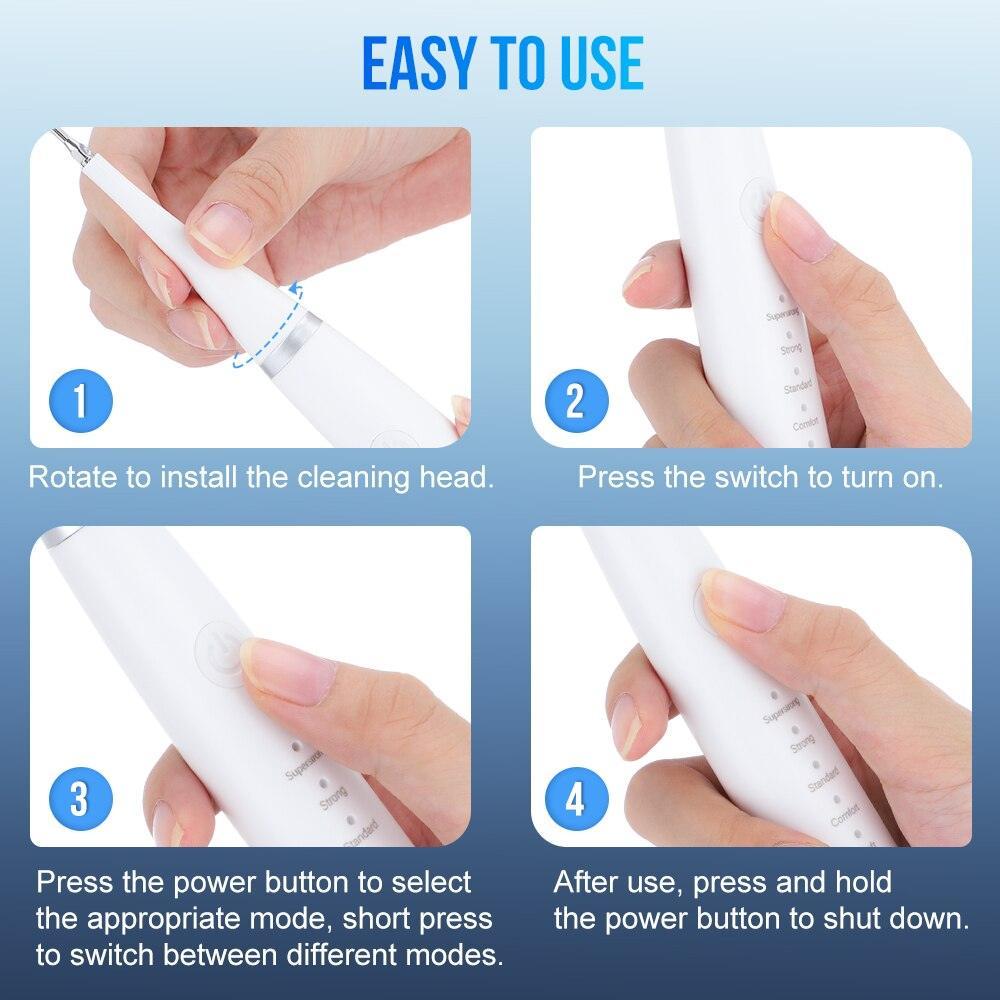 Sonic Dental Scaler Stone Removal Calculus Tartar Eliminator Remover - VirtuousWares:Global